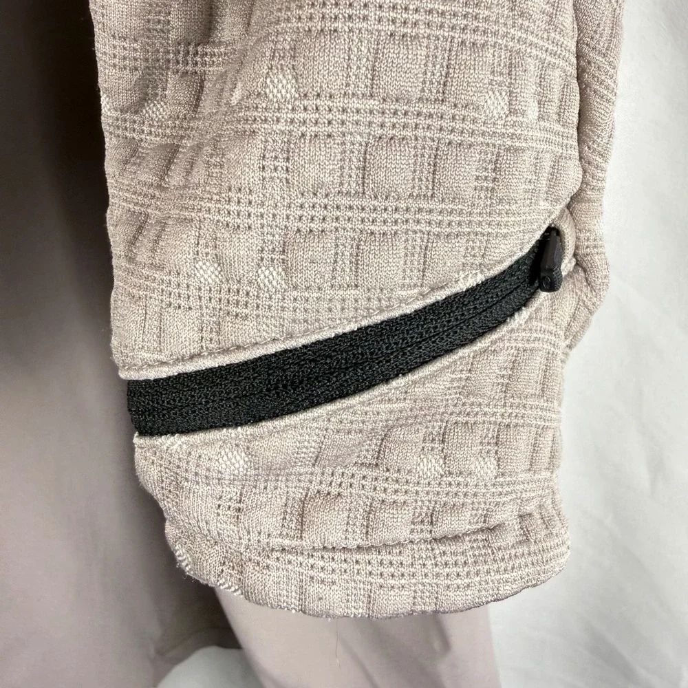 Nike Men's Tech Pack Kimono Woven Hybrid Running Top in Pumice Medium Athleisure
